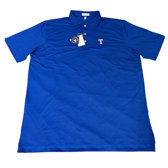 Peter Millar Other - Peter Millar Texas Rangers MLB Polo Shirt Mens XXL Blue‎ Summer Comfort MCEK02SB